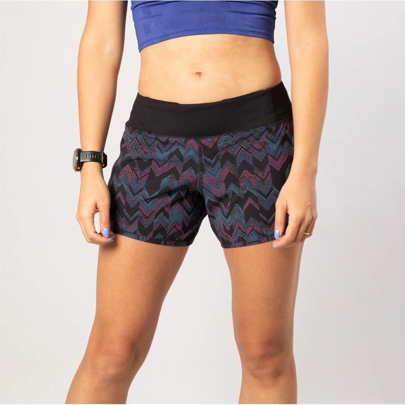 Rabbit Pants - Rabbit Womens Hopper‎ 4" Short Low Rise Lightweight Pull On Ultramarine Size MD